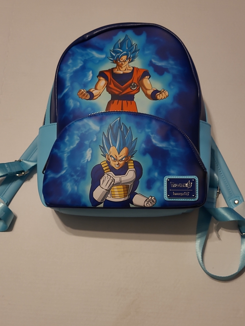Dragon Ball Goku Vegeta Super Saiyan Blue NWT BACKPACK Loungefly Exclusive